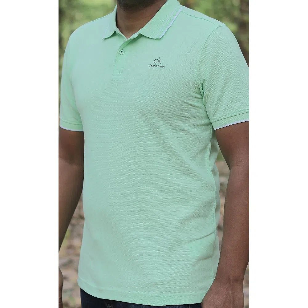 Half Sleeve Mix Cotton Polo Shirt For Men 