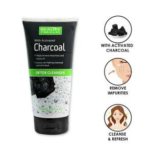 Beauty Formulas-Activated Charcoal Detox Cleanser - 150ml (UK)