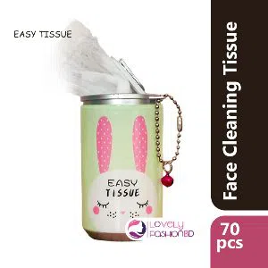 Easy use Dry Compressed portable can Disposable Face Tissue for women