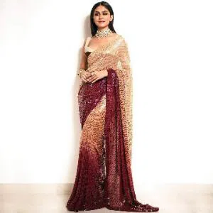Indian georgette scquinces saree with blouse 