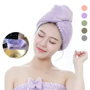  Women Towel QUICKLY DRY Drying Lady Bath towel soft shower cap
