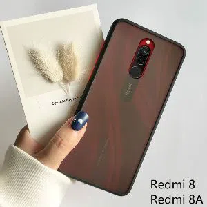 Xiaomi Redmi 8 Shockproof matte frosted and smoky transparent phone back Cover - Black