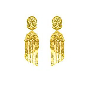 Traditional Gold Plated Jhumka Earrings for Women