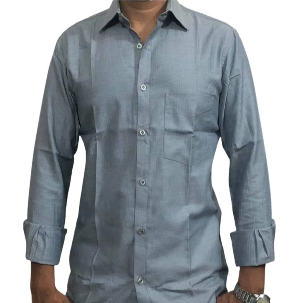 Full Sleeve Cotton Casual Shirt For Men RF58-ash 