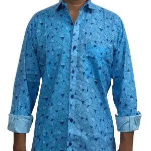 Full Sleeve Casual Shirt For Men RF25-sky blue 