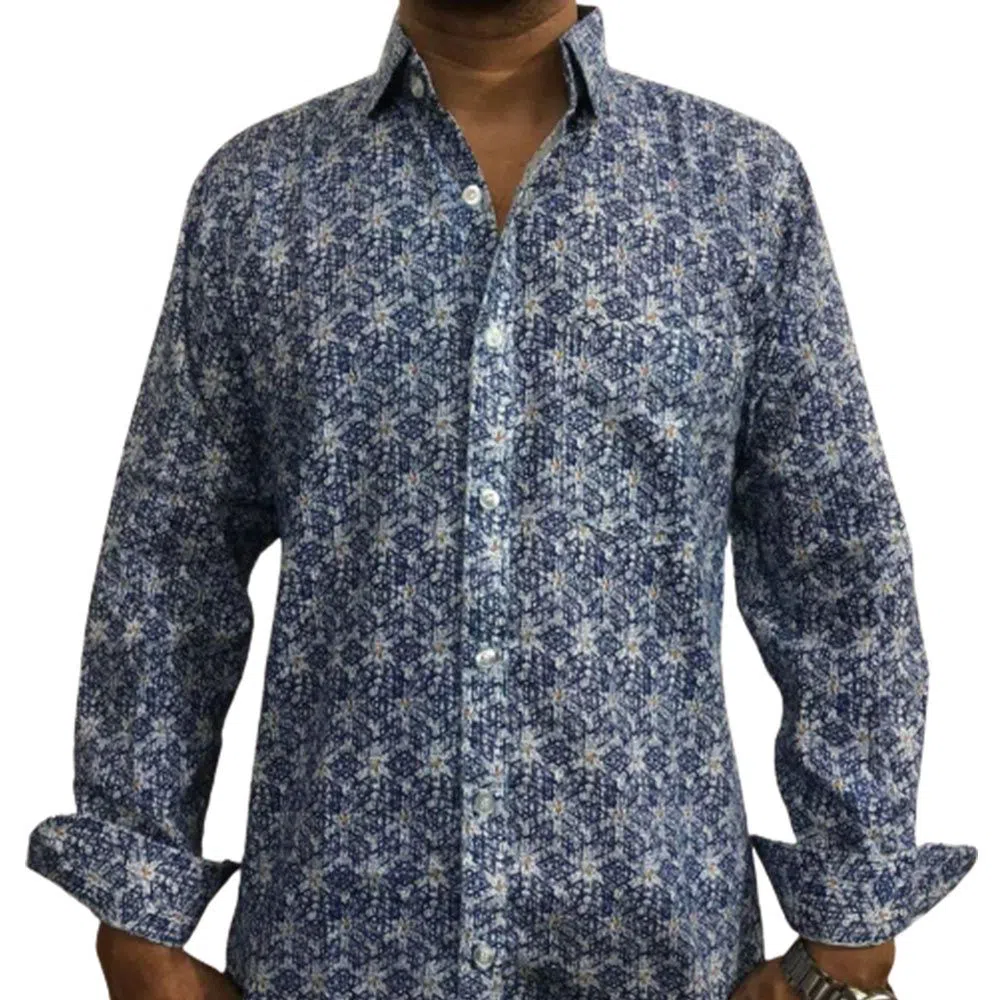 Full Sleeve Casual Shirt For Men RF20-blue 