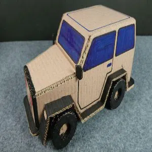 Cardboard RC Jeep Toy Car (Handmade) 