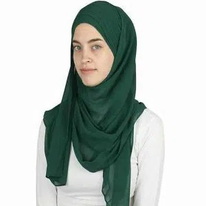 Diamond Georgette Hijab Green