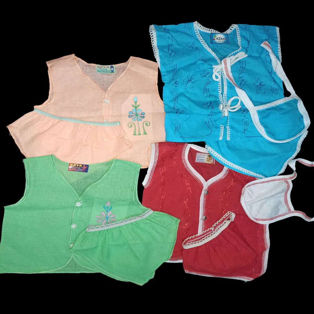 Nima Set for New born baby 4 Pcs Multi Color Random Collection | Any gender Baby