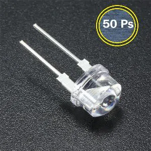 8mm LED Water Clear Light 50Ps
