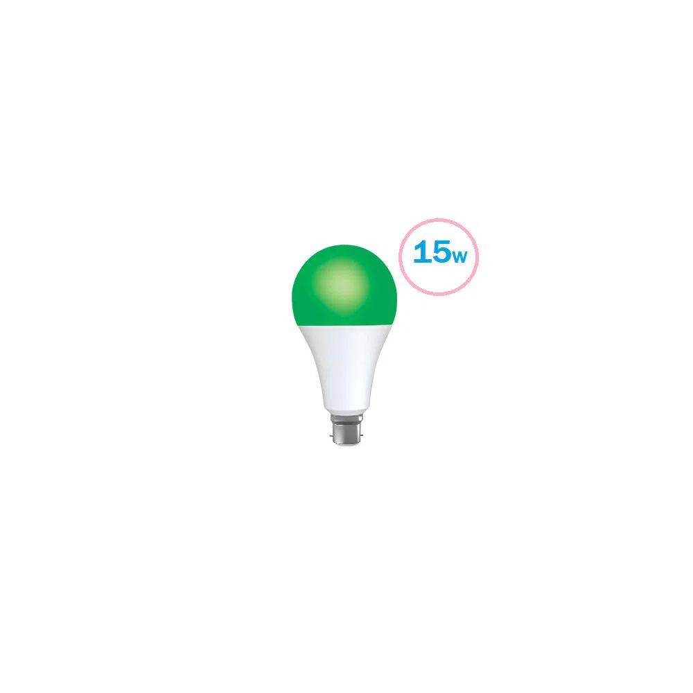 Green Color LED Light Bulb 15 watt