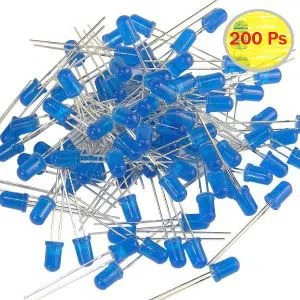 200pcs 5MM Blue LED Diode Round Diffused Blue Color Light Lamp F5 DIP Highligh 