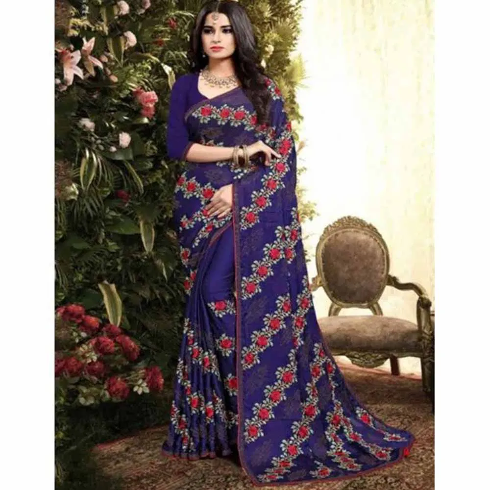 Georgette Traditional Sharee For Women
