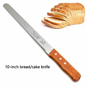Wooden Handle Serrated Cake Knife