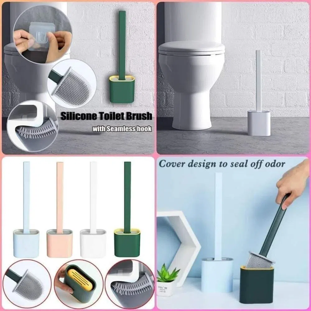 Silicon Toilet Brush t Bathroom Cleaning TPR Brush Silicone Toilet Brush