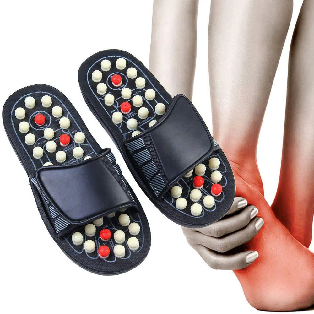 Acupressure Foot Reflex Indoor Sandals Reflexology Massage Slippers for Men Women