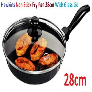 Hawkins Non Stick Fry Pan 28cm With Glass Lid