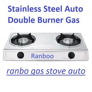 Ranboo Stainless Steel Auto Double Burner Gas stove : -LPG