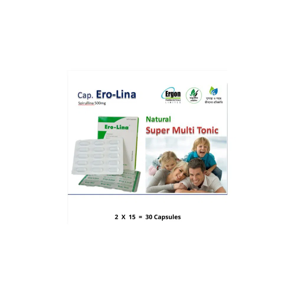 Capsule Erolina (Spirulina 500 mg), Ayurvedic Super Multi Tonic, Ergon Natural Multi Vitamin, Pure Spirulina