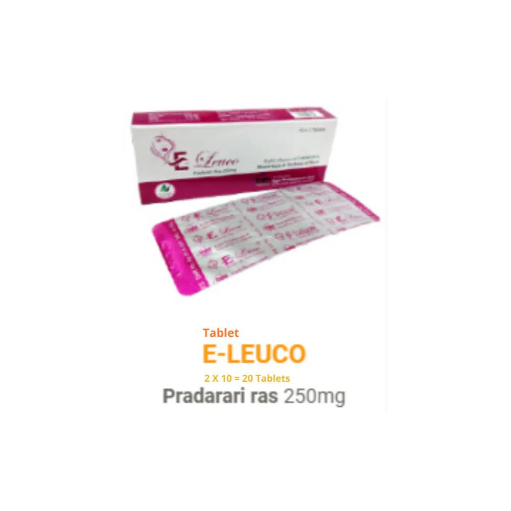 Tablet E-Leuco (Pradarari Ras 250 mg), Natural medicine for Leucorrhoea, Ayurvedic medicine Menorrhagia & Discharge of Blood - BD