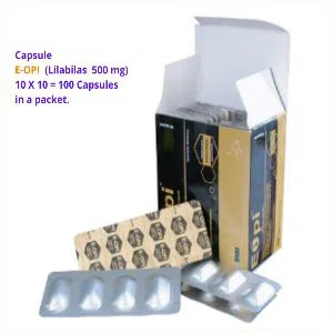 E-OPI 100 Capsule (Lilabilas 500 mg), Ayurvedic Medicine for Gastritis, Natural Medicine for Gastric Ulcer