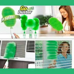 Electric Go Duster Home Cleaner For Cleaning House with microfiber duster Green Color