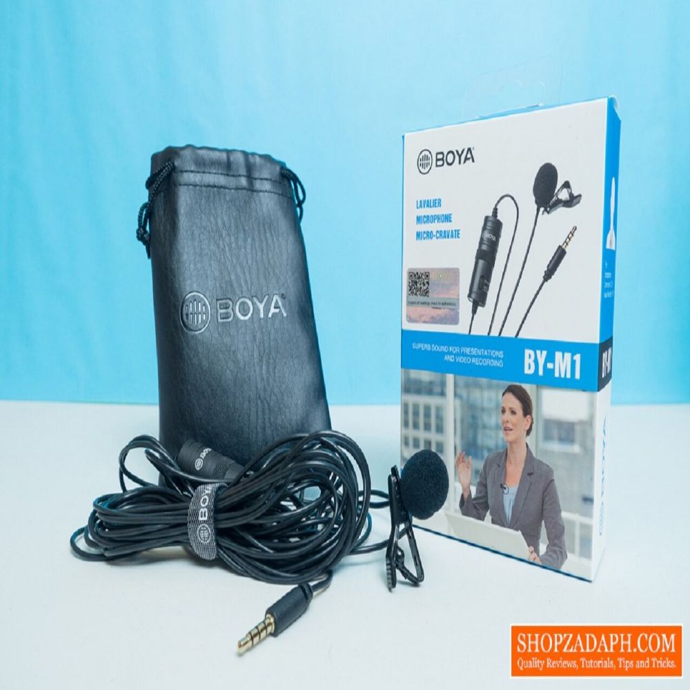 BOYA BY-M1 Microphone for PC, DSLR, Smartphone and YouTube Black Microphone with 3.5MM jack-Custom Omnidirectional Capsule for High Quality Audio Pick