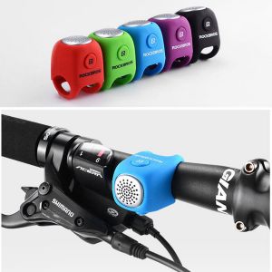 West Biking Bicycle Handlebar Ring Horn Bell Bicycle Electric Horn Waterproof Silicone Bell Bicycle 120db 5 Ring Safety - 1 Piece