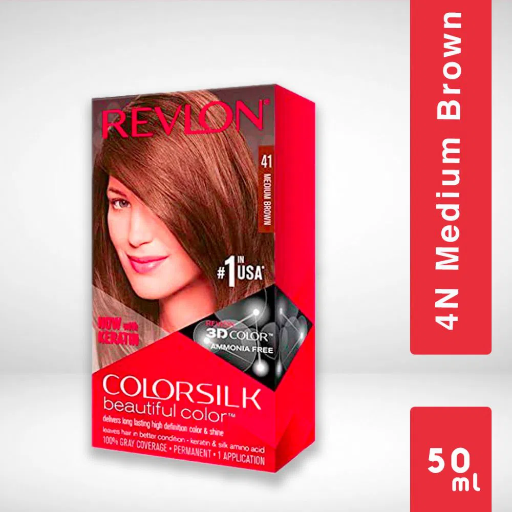 Revlon Medium Brown 4N Hair Color 50ML-China 