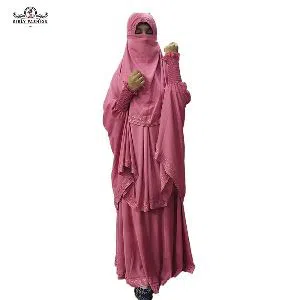 Ahrir khimar,  Khimar adjusted niqab hijab with skirt full set, Dubai cheri fabric Free size