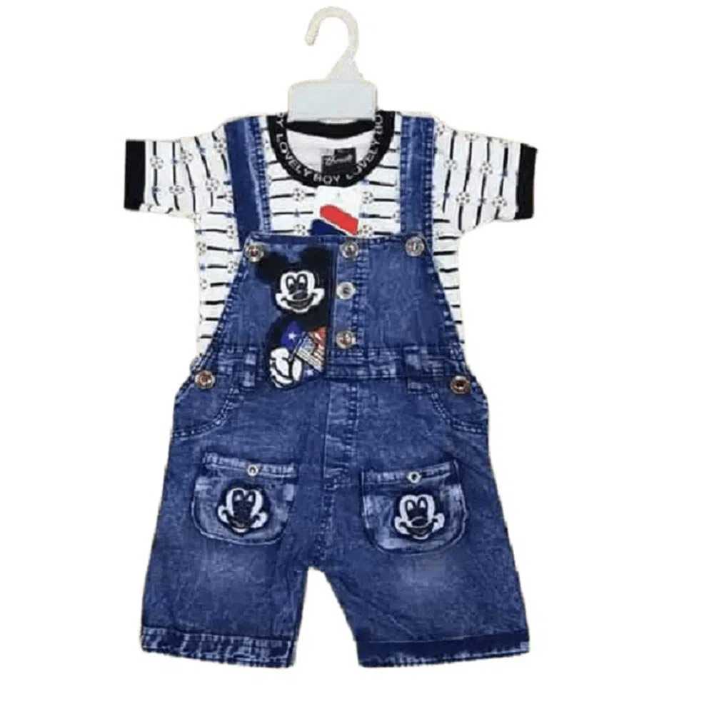 For baby  Rampal Washed Dress Short Sleeve Clothes Sets T-shirt And Shorts Outfits
