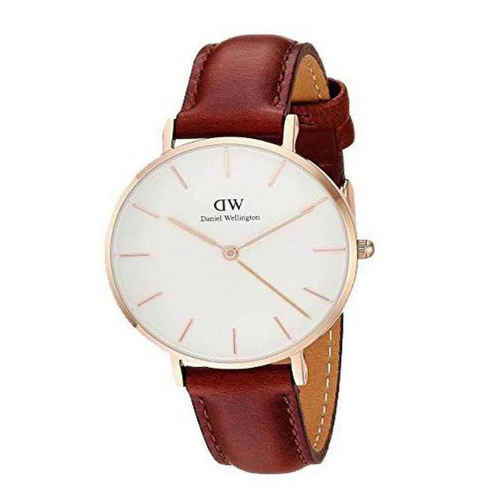 PU Leather Analog Wrist Watch For Men - Brown 