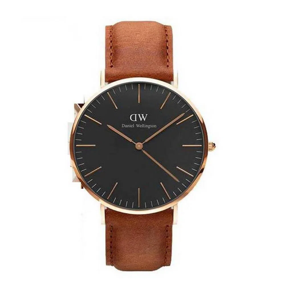 PU Leather Analog Wrist Watch For Men - Brown 