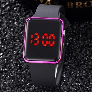 LED Watch, Square LED Digital Sports Watch, Waterproof LED Wrist Watch