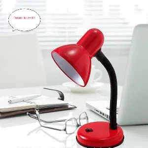 Simple Design Flexible Electric Desk-Table Lamp Stand-red