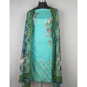 Pakistani Un-stitch Butter Cotton 2 Piece for Women