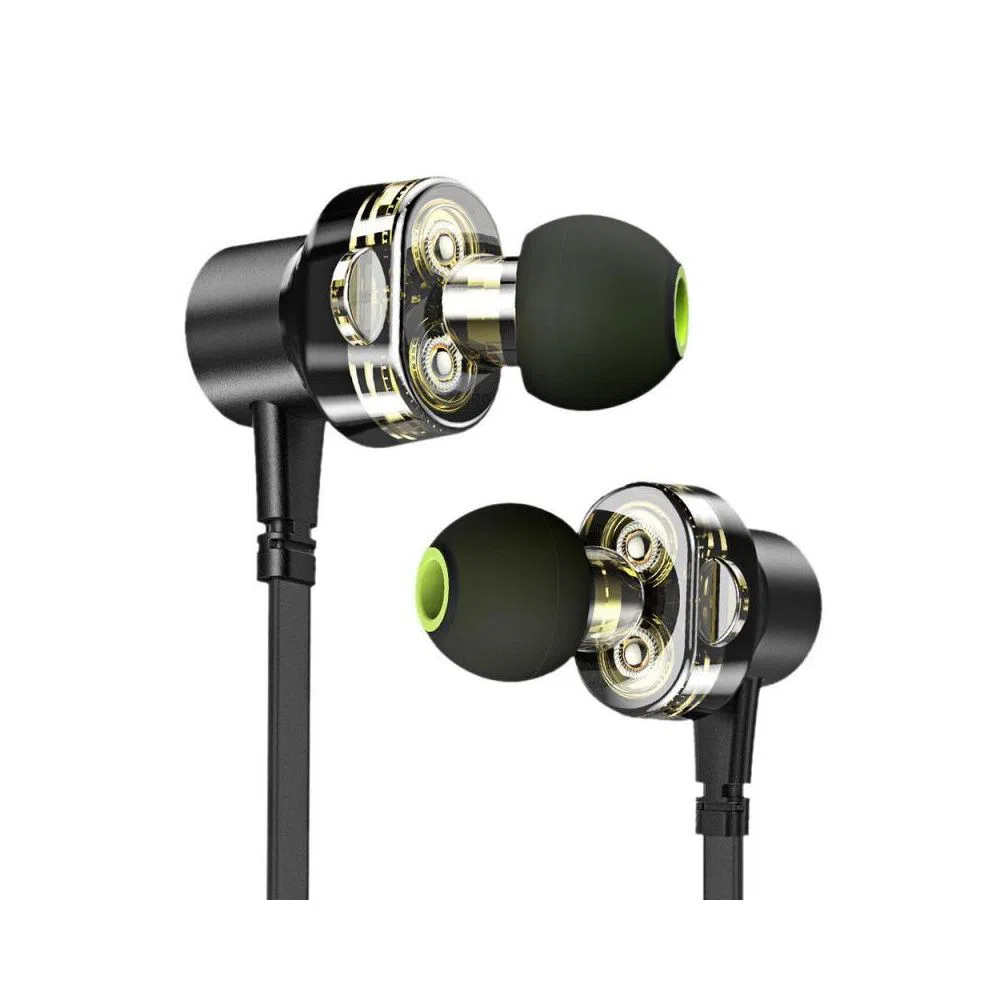 Awei - In-ear Dual Dynamic Earphones | Dual Driver Sports Headphone | Super Bass Sound Effect