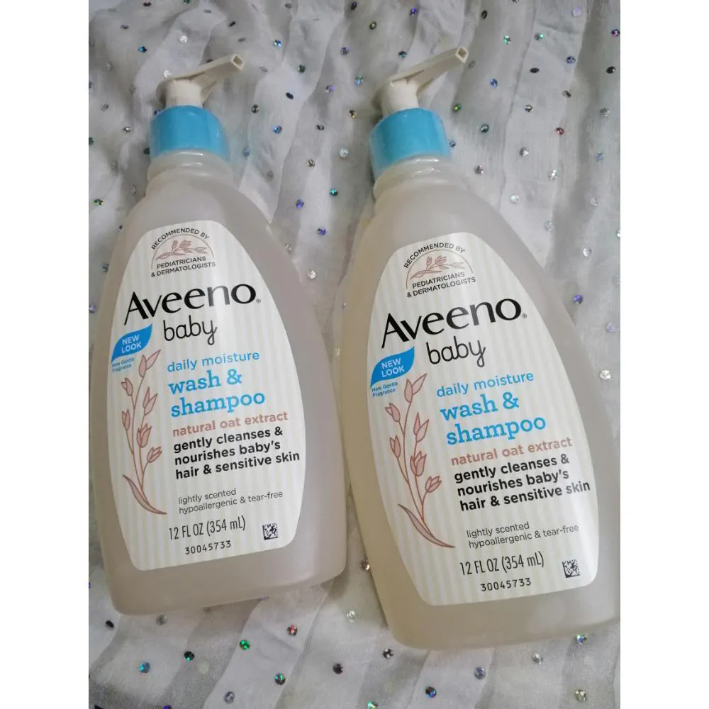 Aveeno Baby Daily Moisture Wash and Shampoo 354ml (Canada)