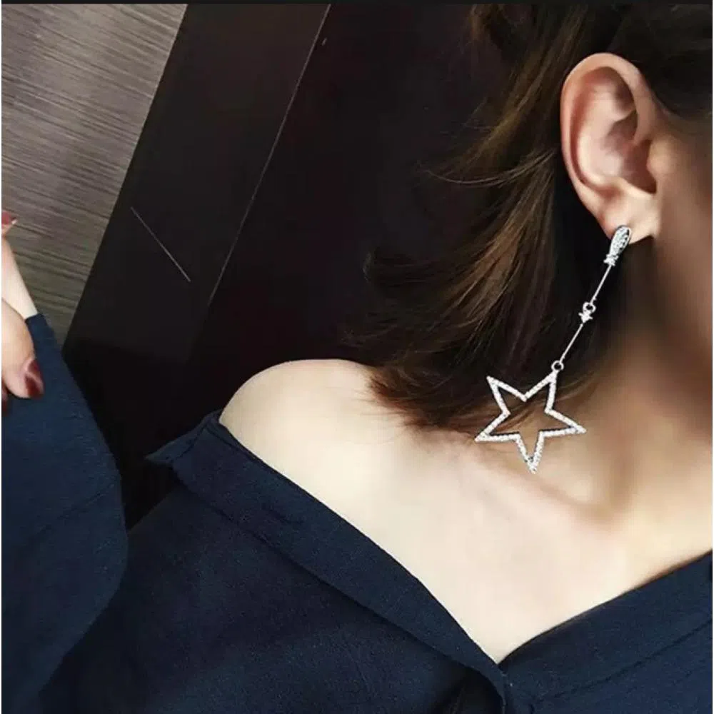 Star korean Earrings for women 