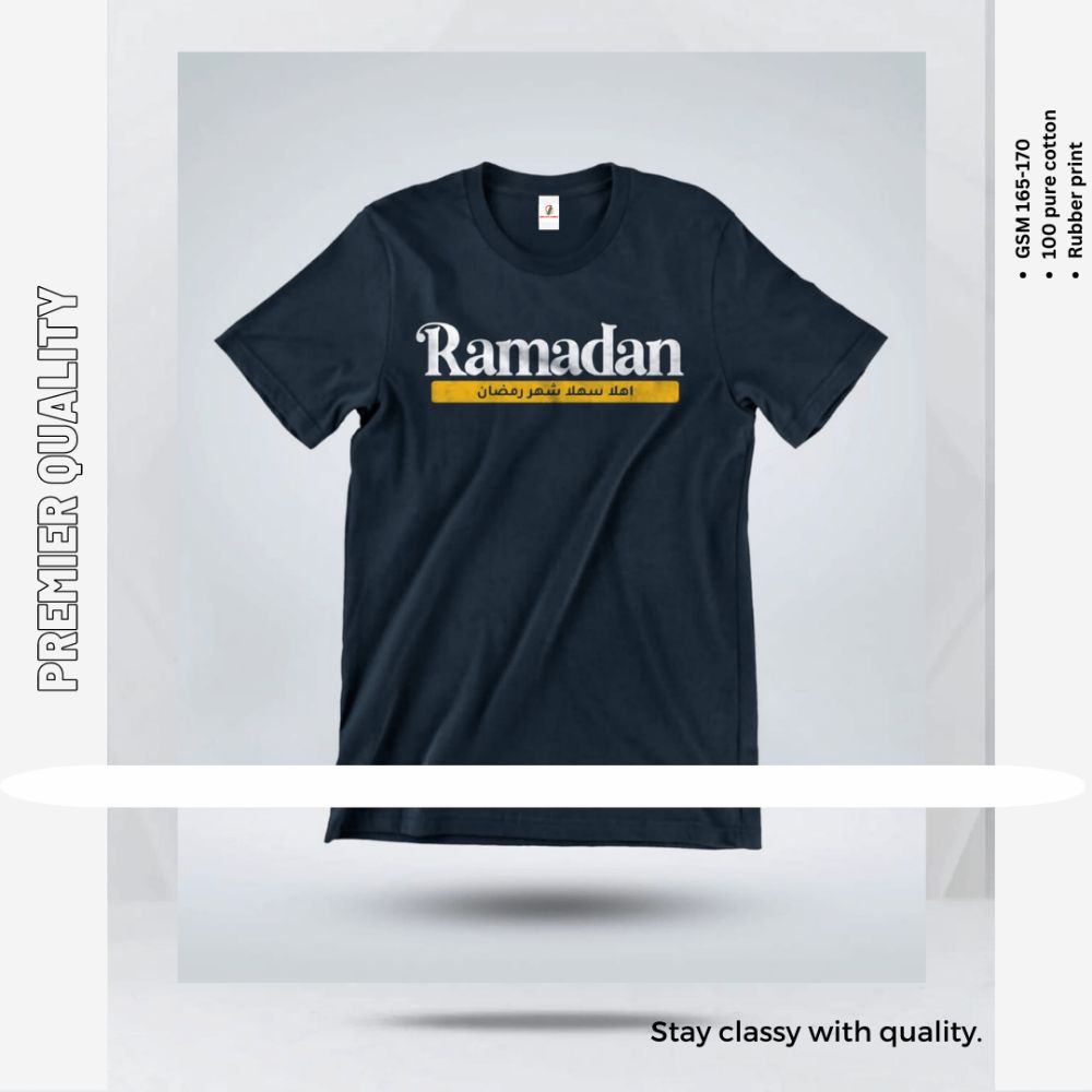 Premium Half Sleeve T-shirt Ramadan (N.Blue)
