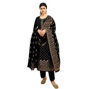 Unstitched Weightless Georgette embroidery work Free Size Designer Salwar Kameez Three Piece 