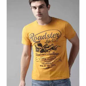 High Quality Cotton Half Sleeve T-shirt - Yellow
