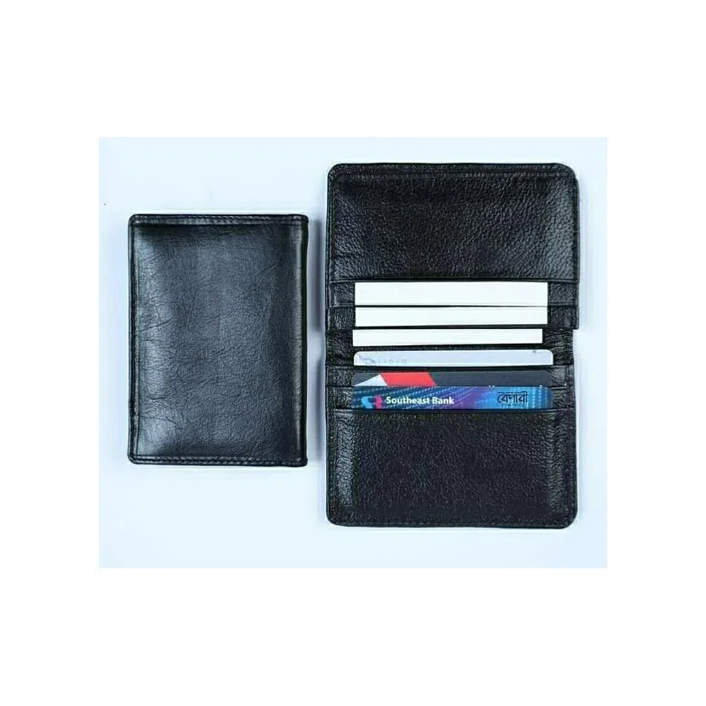 Desh Leather Original Leather Card Holder - Black