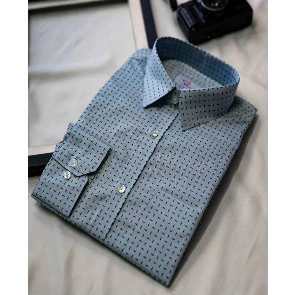 Semi Formal Full Sleeve Cotton Shirt For Men