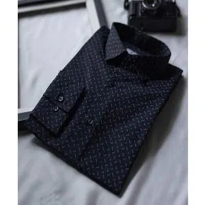 Full Sleeve Cotton Black Shirt For Men 