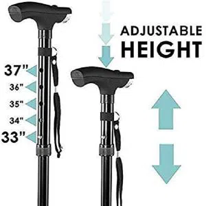Old Man Hand /Walking Stick With Light can adjustable and high quality