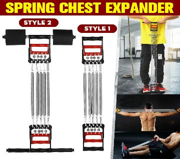 5 Springs Chest Expander Exercise Muscle Pulling Sports Gym Handle Resistance Training - 2 in 1