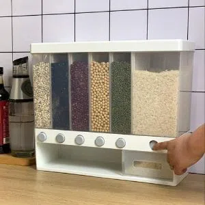 6 in 1 Wall Mounted Dry Food Dispenser 10kg