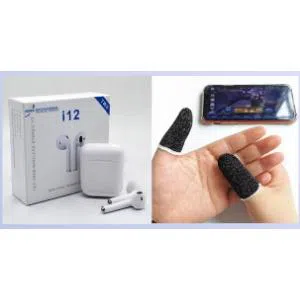 i12 TWS Bluetooth and PUBG Finger 2 pcs