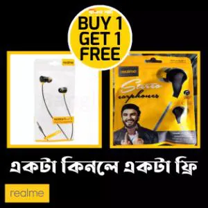 Buy one get one free Realme buds 2 Wired Earphones Hands-free 3.5mm